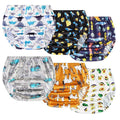 Joyo roy 6Pcs Waterproof Cloth Diaper Cover Reusable Plastic Training Pants for Toddlers Diaper Covers for Boys Leak Proof Rubber Underwear for Potty Training Plastic Underwear for Toddlers 5T