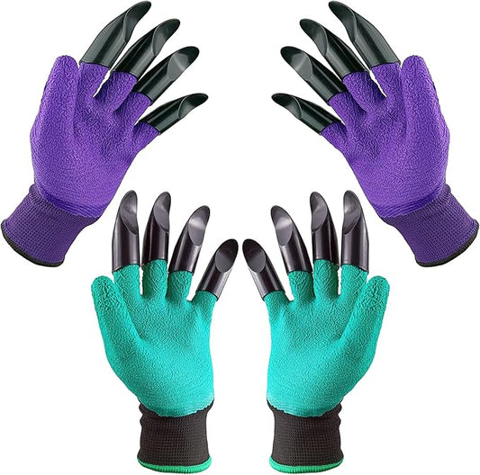 DCCPAA Garden Gloves with Claws,Claw Gardening Gloves for Digging,Planting, Weeding, Seeding-Waterproof for Men and Women