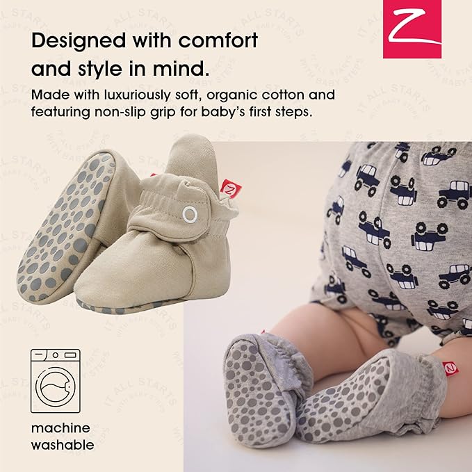 Zutano Organic Baby Booties Newborn Infant, Lost Baby Socks Solution, Unisex, Girl, Boy, 0-3, 3-6, 6-12, 12-18, 18-24 Months