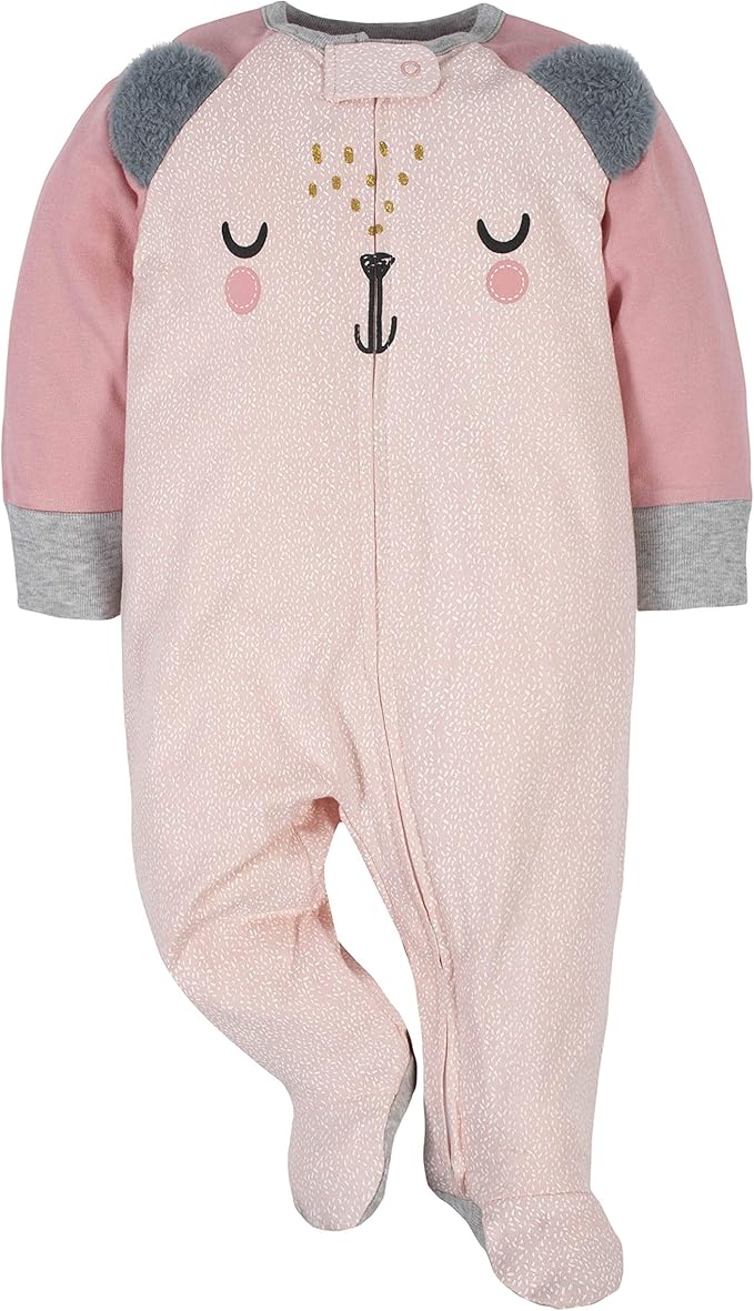 Gerber Baby Girls 4 Pack Sleep 'N Play Footie
