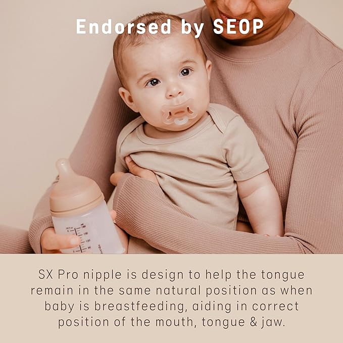 Suavinex Zero Zero Silicone Baby Pacifier w/SX Pro Physiological Pacifier Nipple (-2-2M), 2Pk, Deep