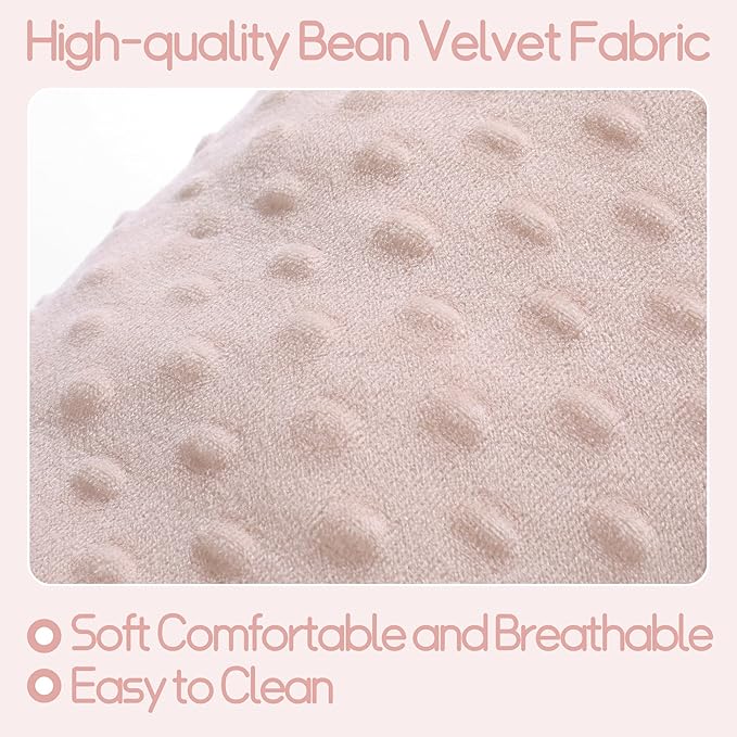 ROYALAY Arm Pillow for Feeding Baby, Soft Cotton Bottle Breast Feeding Pillows for Babies, Double-Sided Available Headrest for Newborn, Pink