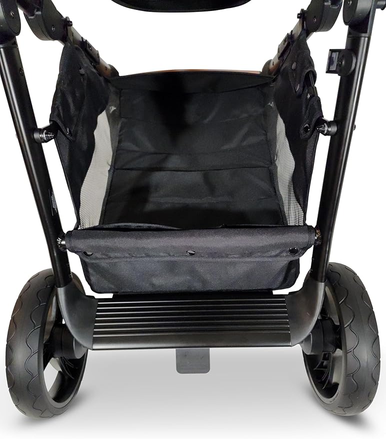 Venice Child Midnight Ventura Single to Double Sit-and-Stand Stroller & 2nd Toddler Seat (Package # 3)