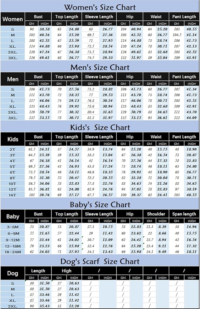 Awoscut Christmas Family Matching Pajamas Christmas Pjs Holiday Nightwear Sleepwear Sets Long Sleeve Pjs