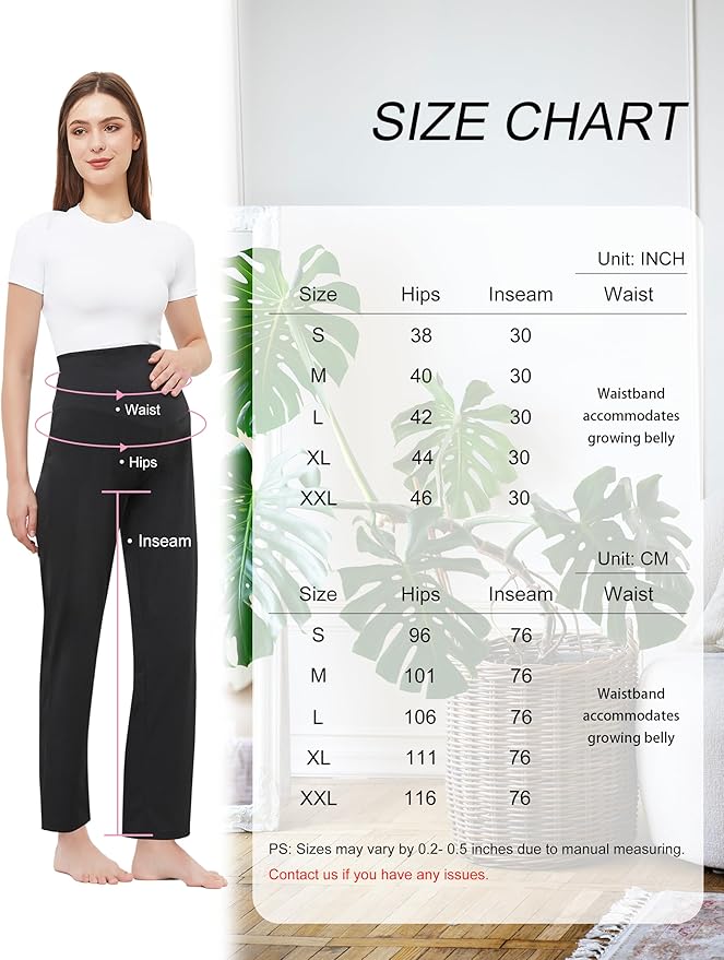 Women's Maternity Pants Casual Loose Wide/Straight Leg Comfy Palazzo Lounge Pant Pregnancy Versatile Trousers