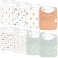 KeaBabies 8-Pack Organic Baby Bibs for Boys, Girls - Super Absorbent Cotton Drool Bibs for Baby Girl & Boy, Teething Toddler, Drooling Newborn, Ultra Soft & Machine Washable (Wilderness)
