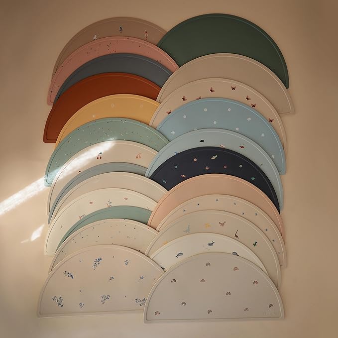 mushie Silicone Placemat for Kids | BPA-Free Non-Slip Design (Planets)