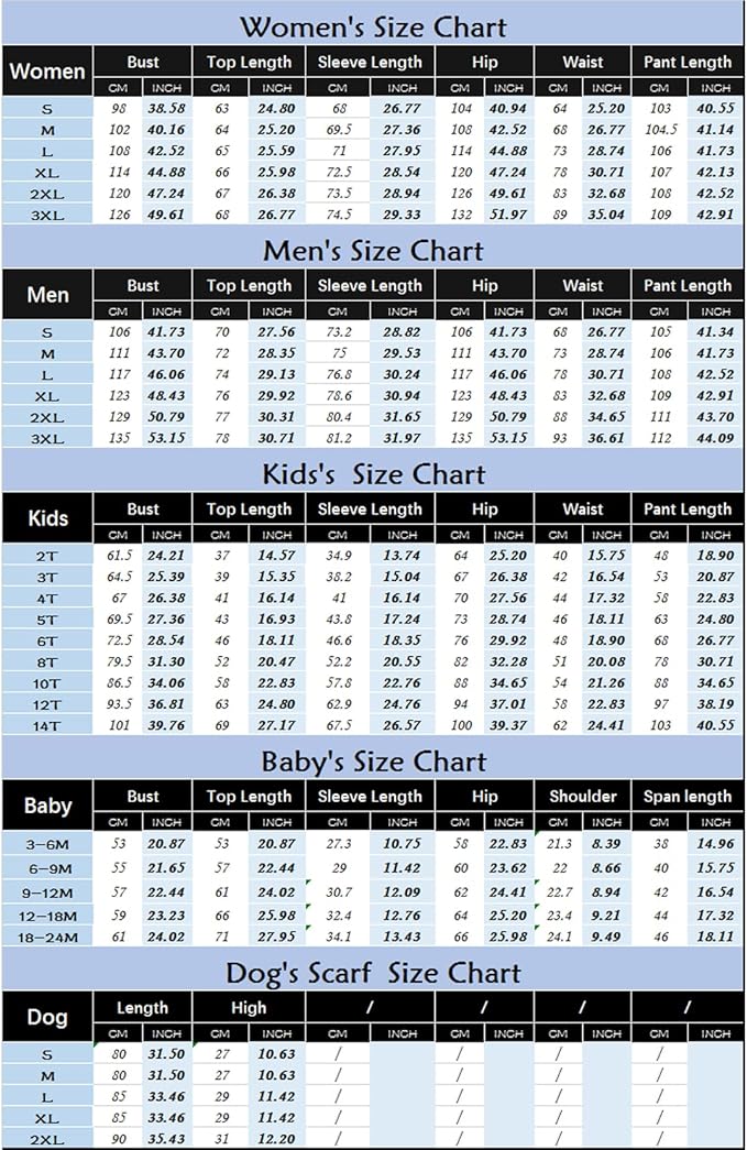 Awoscut Christmas Family Matching Pajamas Christmas Pjs Holiday Nightwear Sleepwear Sets Long Sleeve Pjs