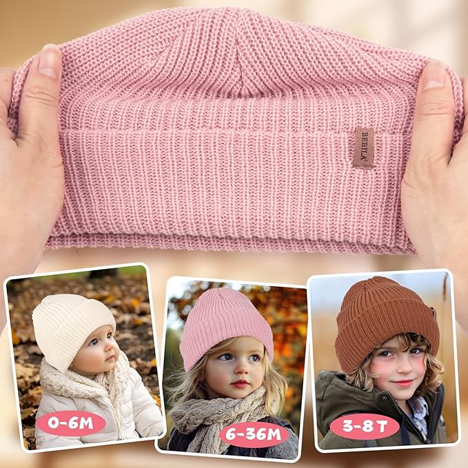 Bebila Baby Beanie Toddler Infant Winter Hats Knit Warm Caps for Boys Girls