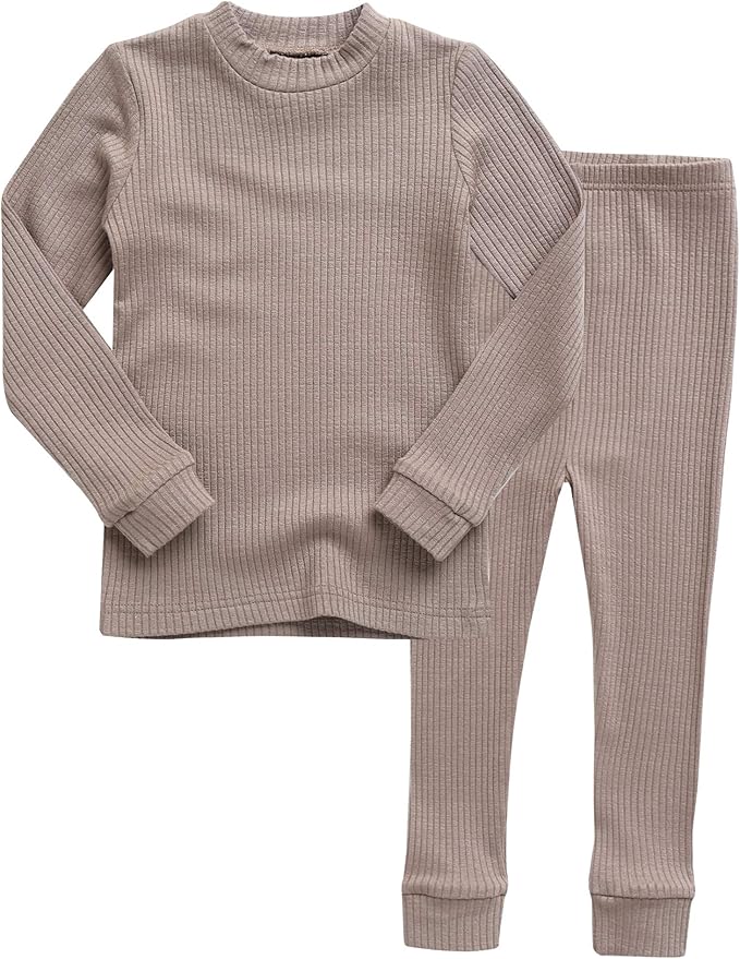 VAENAIT BABY 6M-12Y Infant Kids Toddler Junior Girls Soft Comfy Modal Tencel Shirring Sleepwear Pajamas 2pcs Set