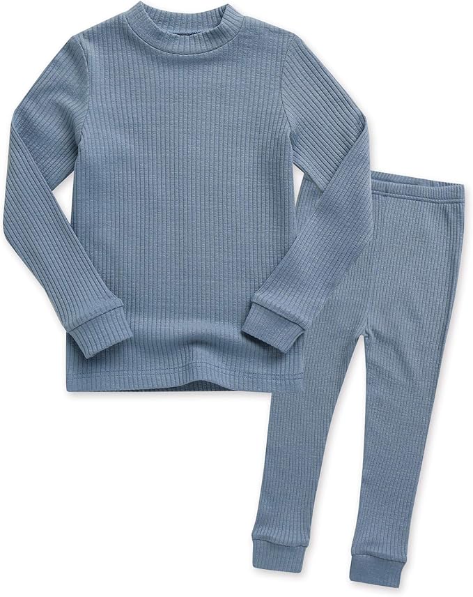 VAENAIT BABY 6M-12Y Infant Kids Toddler Junior Girls Soft Comfy Modal Tencel Shirring Sleepwear Pajamas 2pcs Set