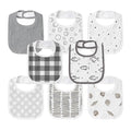 GLLQUEN BABY Muslin Drool Bibs for Boys Girls 8 Pack, Adjustable Baby Bibs for Drooling and Teething, Soft Cotton Baby Bandana Bib for Newborn Feeding Essentials (Fish)
