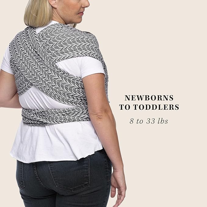 Moby Baby Wrap Carrier Evolution by Petunia Pickle Bottom for Newborns to Toddlers (8-33lbs), Infant Sling Carrier, Hands Free Design, Adjustable for All Body Types (Starry Nights of Salvador)