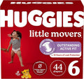 Huggies Size 6 Diapers, Little Movers Baby Diapers, Size 6 (35+ lbs), 44 Count