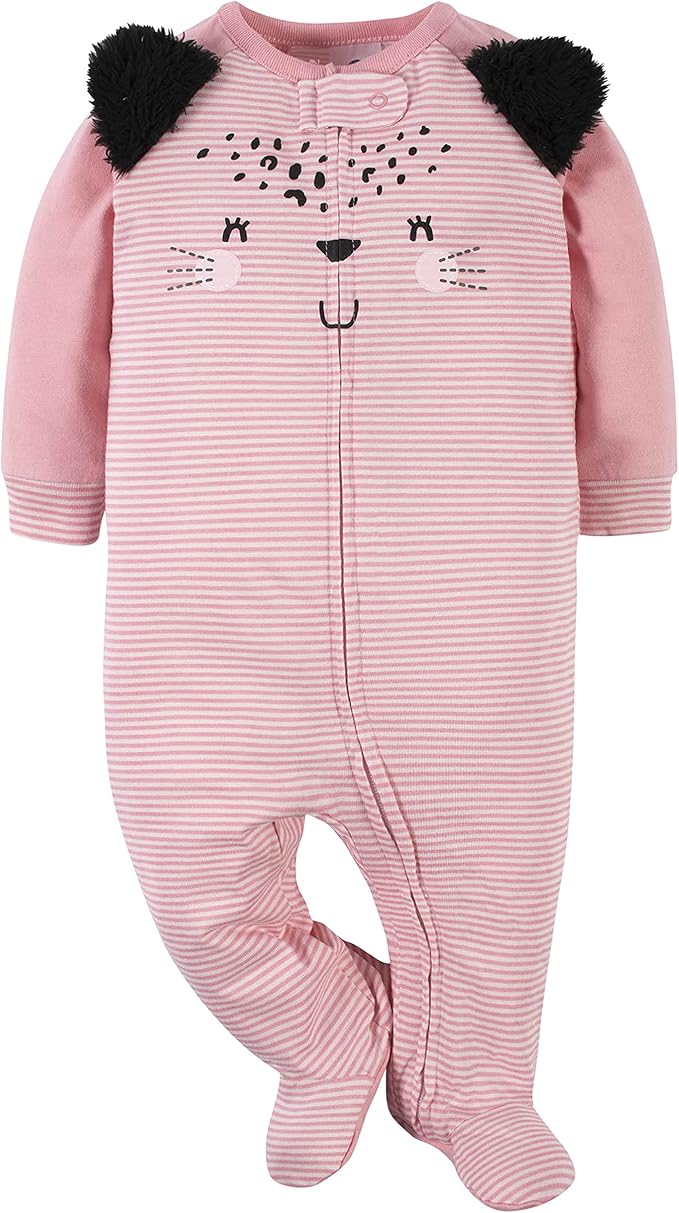 Gerber Baby Girls 4 Pack Sleep 'N Play Footie
