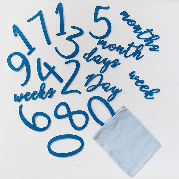 Miaoberry Ocean Baby Milestone Blanket – Monthly Baby Milestone Photo Prop for Boy, Under The Sea Growth Tracker Blanket with Hello World Sign and Registry Must-Have