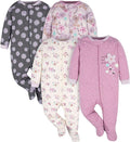 Gerber Baby Girls 4 Pack Sleep 'N Play Footie