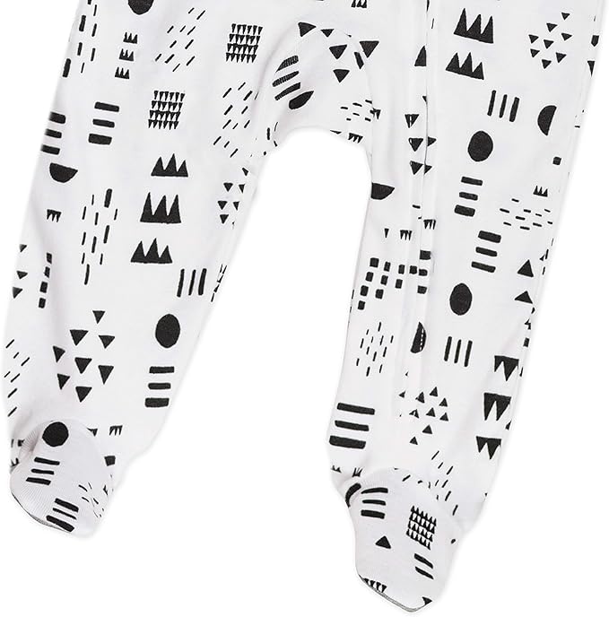 HonestBaby Baby Sleep N' Play One-Piece Zip-Front Footed Organic Cotton Pajama Sleeper