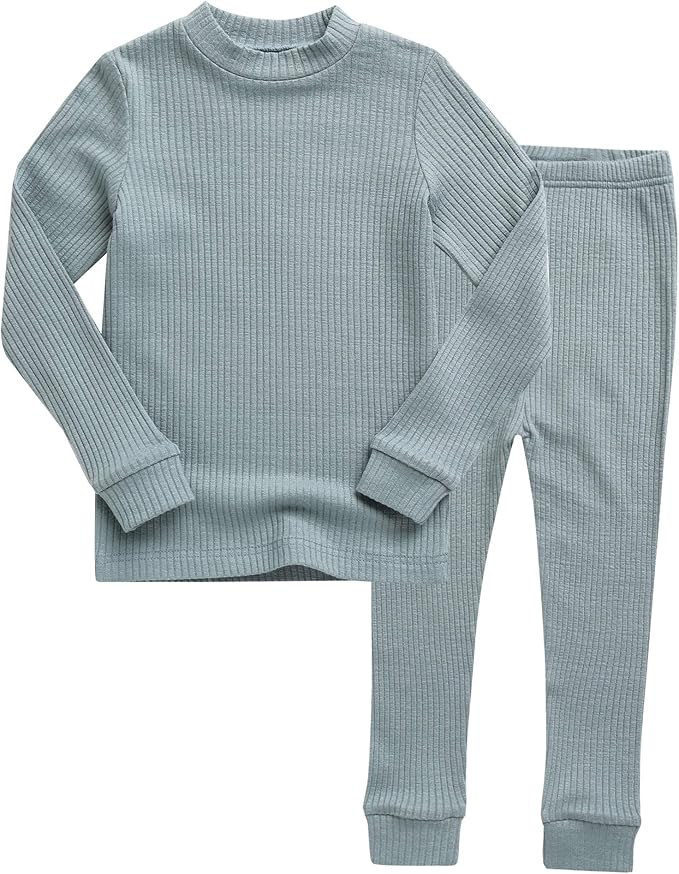 VAENAIT BABY 6M-12Y Infant Kids Toddler Junior Girls Soft Comfy Modal Tencel Shirring Sleepwear Pajamas 2pcs Set