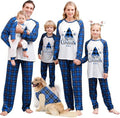 Awoscut Christmas Family Matching Pajamas Christmas Pjs Holiday Nightwear Sleepwear Sets Long Sleeve Pjs
