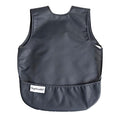 Tiny Twinkle Short Sleeve Apron Baby & Toddler Bib for Boys – Waterproof, Mess-Proof Bibs for Eating & Feeding, Machine Washable, Perfect Holiday Gift (Charcoal, 6–24M)