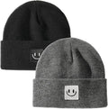 FURTALK Baby Beanie Cute Toddler Winter Hat Knit Boys Girls Warm 2 Pack Kids Embroidered Beanies Cap for 0-8 Years