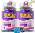 Prenatal Vitamins for Women with Methylfolate, Vegan Omega-3 DHA, Organic Food Blend, Probiotics, Iron, Vitamin D3 B6 B12, Choline, Sugar Free Multivitamin for Women During & Post Pregnancy, 120 Cts