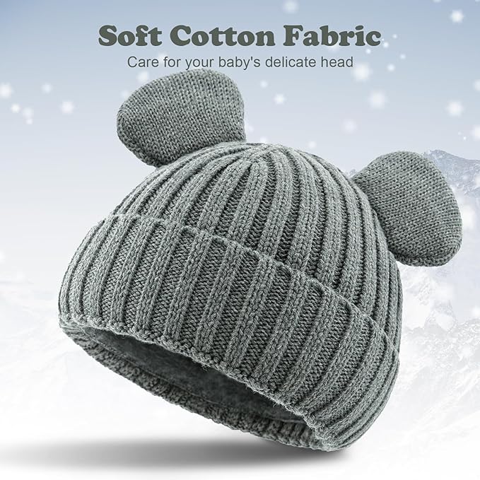 Toddler Boy Winter Beanie Baby Knit Hat Warm Girl Beanies Newborn Cute Hats for Kids