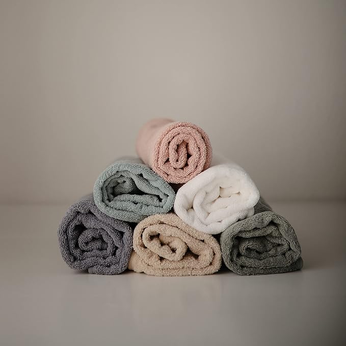 mushie Baby Hooded Towel | Organic Cotton (Baby Blue)