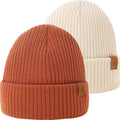 Moon Kitty 2PCS Baby Beanie Soft Toddler Beanie Warm Knitted Infant Winter Hats for Baby Boys