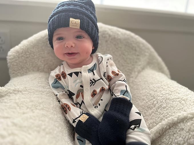 Funky Junque Baby Winter Hat – Cute Newborn Hats, Cozy Warm Infant Beanie, Soft Knit Stocking Stuffer for Babies 0–12 Months