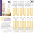 Nuliie Colostrum Collector Kit 7ml/12pcs, Leakproof, Reusable Breast Milk Collector, Heat & Freezer Resistant, BPA-Free, With Cotton Cloth Wipe, Storage Case, Cleaning Brush -Ready-to-Use for Newborns