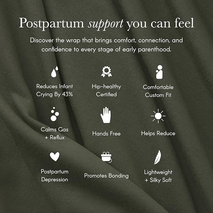 Solly Baby Wrap, Buttery-Soft Baby Carrier Newborn to Toddler 8-25 Lbs., Lightweight & Hands-Free Infant Sling Wrap, Breathable Summer Carrier, Baby Wearing & Postpartum Essential, New Mom Gift, Black