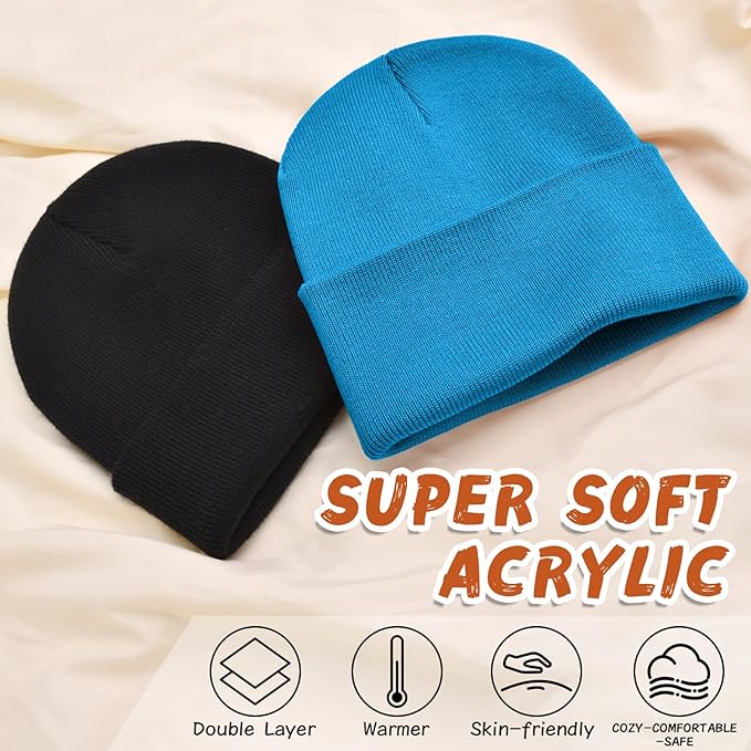 ZOORON Toddler Beanie Baby Beanies for Boys Girls Kids Winter Hats Children Knit Warm Caps 0-12years