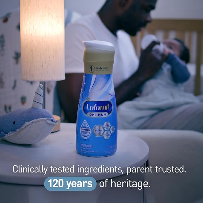 Enfamil Optimum (Enspire) Ready-to-Feed Baby Formula, Our Closest to Breast Milk, Brain-Building DHA, 32 Fl Oz, Pack of 6
