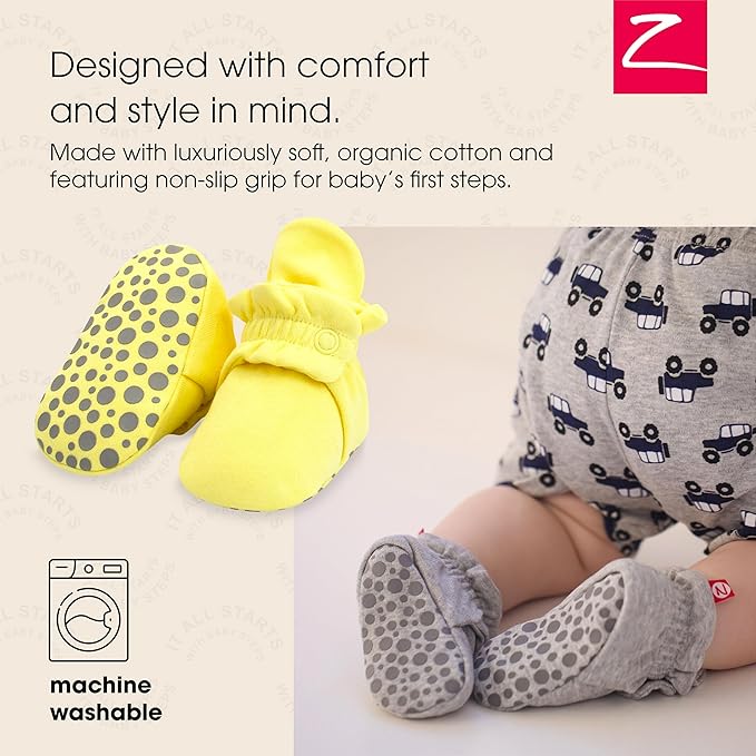Zutano Organic Baby Booties Newborn Infant, Lost Baby Socks Solution, Unisex, Girl, Boy, 0-3, 3-6, 6-12, 12-18, 18-24 Months