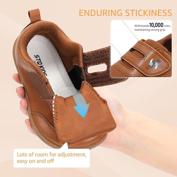 Toddler Wide Toe Box Barefoot Shoes Boys Girls Zero Drop,Baby First Walking Shoes Glitter Little Kids Sneakers Non-Slip Preschool Running Tennis Canvas Casual Preschool Outdoor Activities