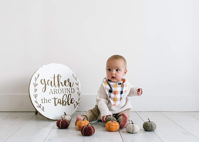Copper Pearl Baby Bandana Drool Bibs for Drooling and Teething 4 Pack Gift Set, Holiday