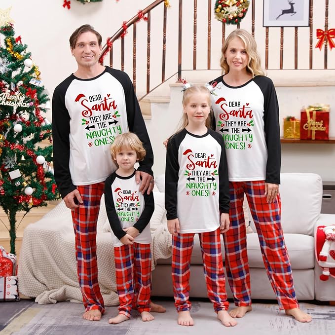Awoscut Family Christmas Pajamas Matching Pajamas for Family, Xmas PJs Sets Holiday Sleepwear