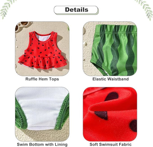 Aalizzwell Toddler Baby Girl Bathing Suit Two Piece Swimsuit Bikini Beach Wear