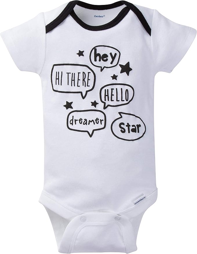 Gerber unisex-baby 8-pack Short Sleeve Onesies Bodysuits