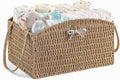 HBlife Diaper Caddy Organizer, Large Hand-Woven Storage Basket for Diapers & Baby Essentials - Elegant Curved Design, Ideal Gift for Baby Shower & Registry Must-Have