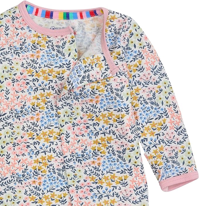 Magnetic Me Girls Modal Magnetic Baby Footie Pajamas | Silky Soft Modal Fabric | Baby Sleepers Available Sizes PRE - 24M
