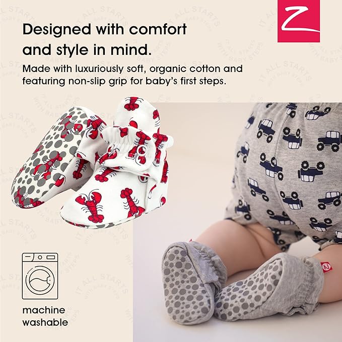 Zutano Organic Baby Booties Newborn Infant, Lost Baby Socks Solution, Unisex, Girl, Boy, 0-3, 3-6, 6-12, 12-18, 18-24 Months