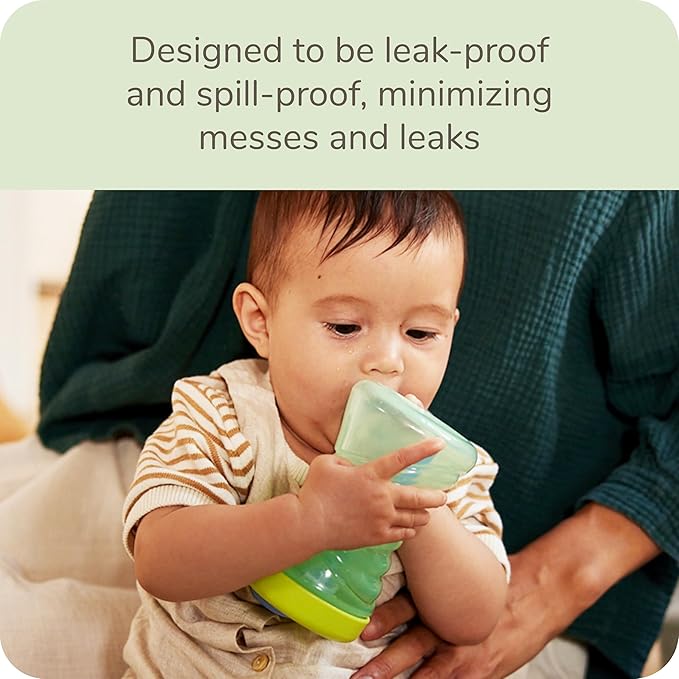 NUK Fun Grip Straw Cup, 3-Pack - Toddler Sippy Cup with Straw for Easy Drinking, Suitable for Ages 8 Months and Up