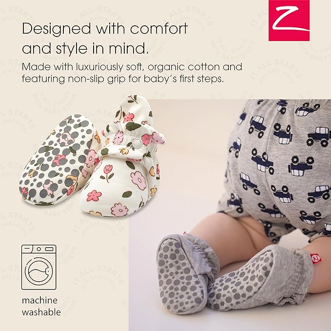 Zutano Organic Baby Booties Newborn Infant, Lost Baby Socks Solution, Unisex, Girl, Boy, 0-3, 3-6, 6-12, 12-18, 18-24 Months