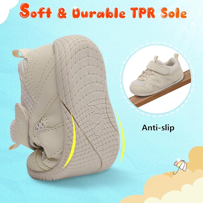LeIsfIt Baby Shoes Boys Girls First Walking Shoes Non-Slip Toddler Breathable Sneakers Infant Sneakers