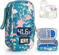 Breast Milk Cooler Travel Bag, Real-Time Temperature Display, Holds 20oz Breastmilk Storage Bag with 2 Breast Milk Ice Pack, Cooling & Waterproof Portable Cooler for Moms on The Go (Lily)