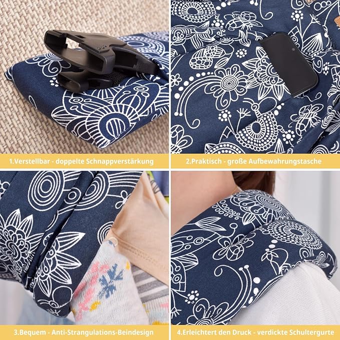 Baby Sling Carrier Newborn, Adjustable Easy Wearing Baby Nursing Warp Sling, New Mom Dad Soft Cotton Baby Front Holder Carrier for Infant Toddler Life Travel Essential Gifts (Dark Blue)