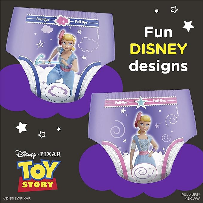 Pull-Ups Girls' Nighttime Potty Training Pants Training Underwear, 2T-3T, 21 Ct